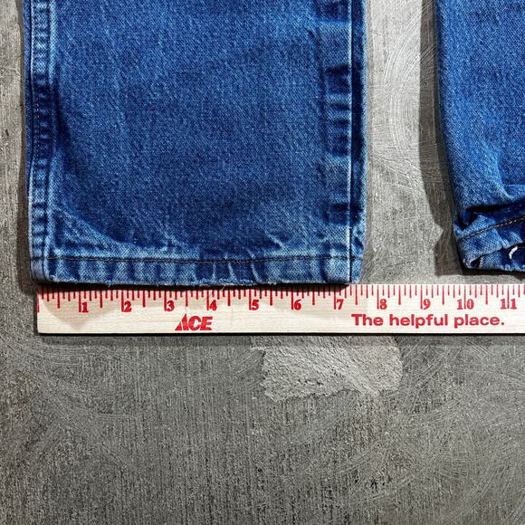 Y2K Wrangler 13MWZ Custom Patched Jeans 32x30 — Custom Hand-Stitched Work - Picture 8 of 9